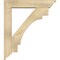 Ekena Millwork Merced Traditional Rough Sawn Bracket w/ Offset Brace, Douglas Fir, 6"W x 28"D x 32"H BKT0604X28X32MRC01RDF - alternate 3